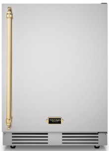 Freezer 60 cm, de piso e de embutir, com 100 litros, abertura p/ direita ,uso externo ou interno, puxador em latão polido, Tecno Vintage-220V