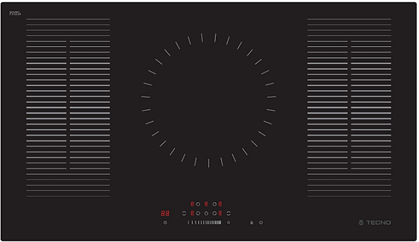 Cooktop de Indução 90 cm, 5 zonas a indução, filotop, com função bridge, booster, timer e painel slider control, Tecno -220V