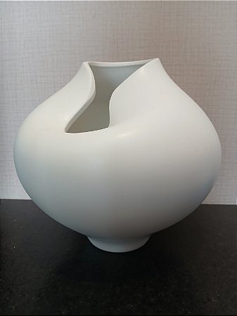 Vaso para Flores Forma Orgânica - Branco acabamento Fosco