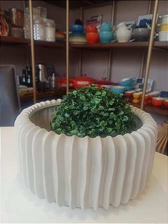Vaso (com Textura ) - Off White acabamento Fosco