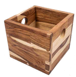 Cachepô Wellnes P Madeira Teca ARZ Home Design