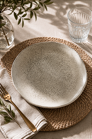 Conjunto com 6 Pratos Fundos Bio Pistache Ø 22,5 cm 830 ml Porto Brasil em Cerâmica Stoneware | Casa de Lila
