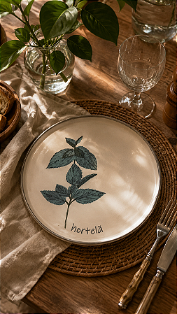 Conjunto com 6 Pratos de Sobremesa Bio Apettito Ø 21,5 cm Porto Brasil em Cerâmica Stoneware | Casa de Lila