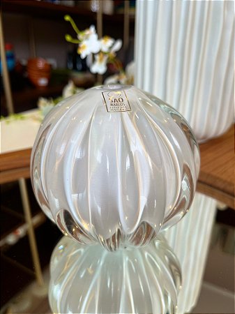 Lamparina de cristal São Marcos branco 10x10 cm