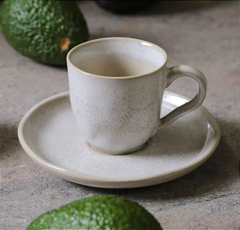 Conjunto com 6 Xícaras de Café com Pires Bio Latte 120ml Porto Brasil