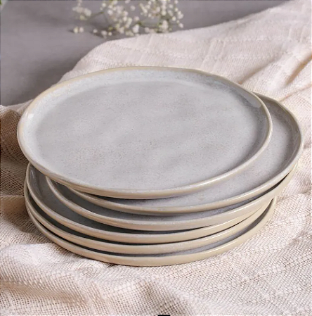 Conjunto com 6 Pratos de Sobremesa Bio Latte 21,5 cm Porto Brasil