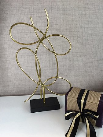 Escultura Abstrata Laços 49CM
