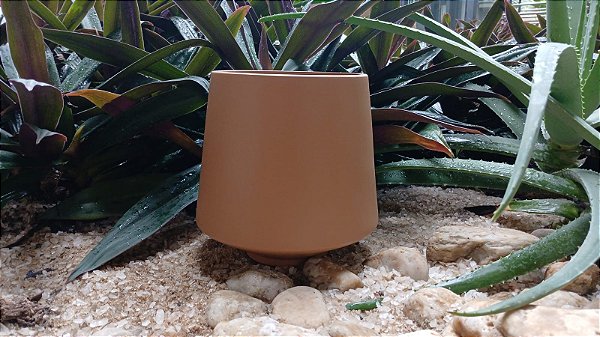 Vaso Ceramica Mocha Mousse Acabamento Fosco - 20 x 20