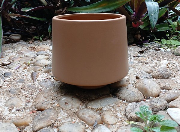 Vaso Ceramica Mocha Mousse Acabamento Fosco - 17 x 19