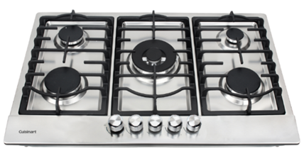 Cooktop a Gás Cuisinart Casual Cooking 5 Queimadores 90cm Inox- 220V
