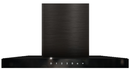 Coifa de Parede Cuisinart Arkton Advanced 90cm Inox Preto- 220V