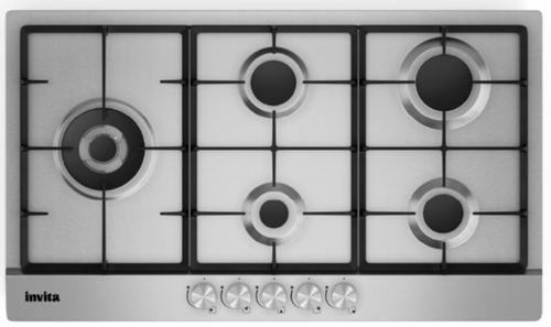 Cooktop Invita a gás inox 90 cm- Bivolt