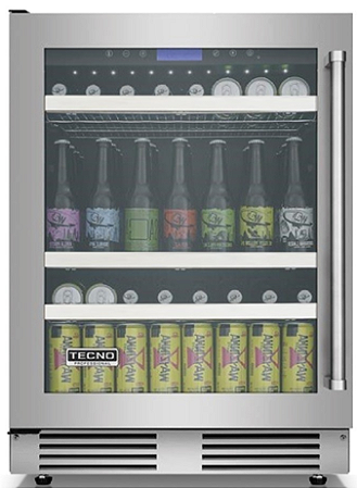 Cervejeira , abertura p/ esquerda, 136 litros (133 latas de 350 ml), temp. -5 à +10 °C, sensor de degelo, frost free, alarme, Tecno Professional-220V