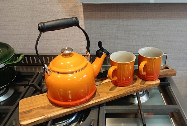 Kit Chaleira Demi com 2 canecas Seattle Laranja- Le Creuset