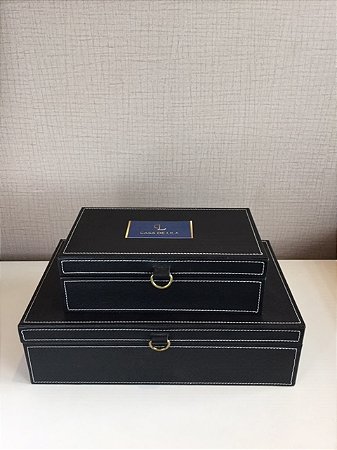 Kit Caixas Organizadoras em MDF revestidas com PU - 2 peças