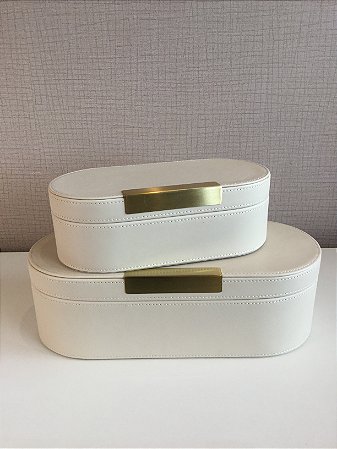 Conjunto de caixas organizadoras em MDF com Revestimento em PU