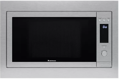 Forno Micro-ondas de Embutir 60 cm em Inox Escovado DeBacco com 11 Funções, 220V -Casa de Lila