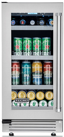 Cervejeira Tecno Professional 38 cm, de piso e embutir, 80 litros, abertura à esquerda, inox escovado, 220V – Casa de Lila