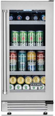 Cervejeira Tecno Professional 38 cm, de piso e embutir, 80 litros, abertura à direita, inox escovado, 220V – Casa de Lila