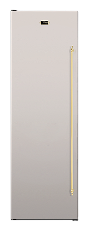 Freezer Tecno Vintage 60 cm, de piso e embutir, 278 litros, abertura à esquerda, puxadores em latão polido, 220V – Casa de Lila