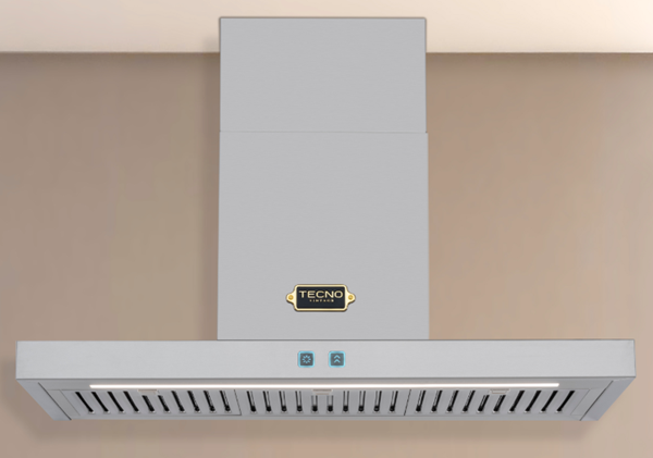 Coifa Tecno Vintage Toblino 91 cm, de parede, 1.000 m³/h, painel por toque, barra de LED, baixo ruído de 36 dB a 56 dB, 127V - Casa de Lila