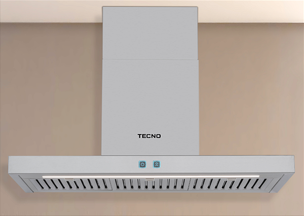 Coifa Tecno Original Toblino 91 cm, de parede, 1.000 m³/h, painel por toque, barra de LED, baixo ruído de 36 dB a 56 dB, 127V - Casa de Lila