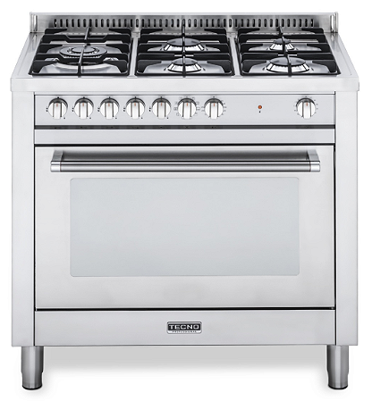 Fogão Tecno Professional 90 cm, 5 Queimadores a Gás e Forno Elétrico Ventilado - Casa de Lila