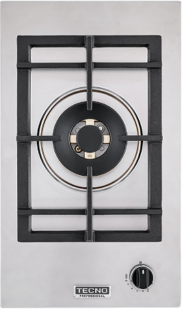 Cooktop Domino Tecno Professional 30 cm,  queimador profissional Dual Flame em latão de 4.000 W - Casa de Lila