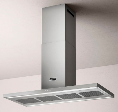 Coifa de Ilha Tecno Professional 120 cm, 1.000 m³/h, Inox Escovado, Painel Touch, LED e Baixo Ruído, 220V - Casa de Lila