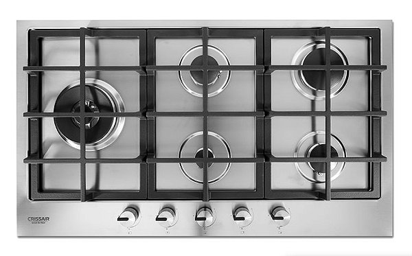 Cooktop a gás 5 queimadores inox 90 cm -Crissair Bivolt