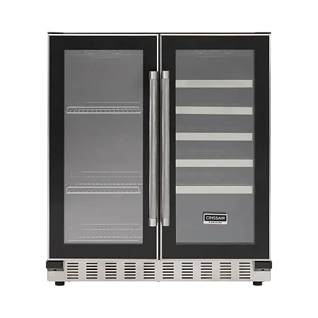 Adega para 33 garrafas + Cervejeira para 88 latas de embutir 172  litros inox- Crissair 220V
