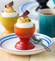 Suporte para Ovo Le Creuset Laranja Flame – Cerâmica Premium | Casa de Lila