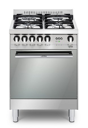 Fogão a gás inox 4 queimadores, 60x60cm, forno a gás, 220V - Lofra