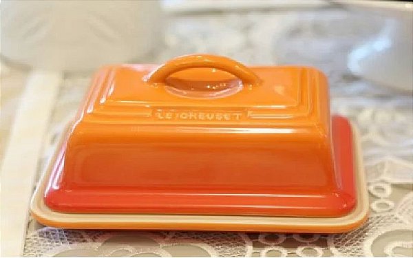 Manteigueira de Cerâmica Laranja - Le Creuset