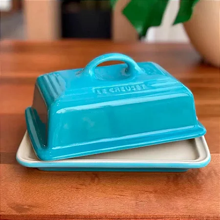 Manteigueira de Cerâmica Azul Caribe - Le Creuset