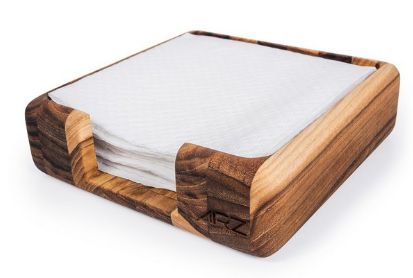 Porta Guardanapo Papier Madeira Teca Tamanho G ARZ Home Design