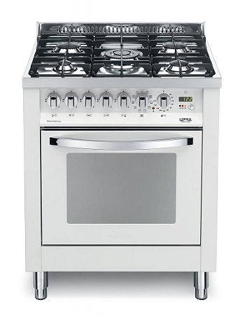 Fogão a gás Rainbow Branco Pérola 5 queimadores, 70x60cm, Turbo forno elétrico - Lofra