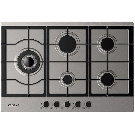 Cooktop a gás 5 queimadores inox 75 cm Crissair Bivolt