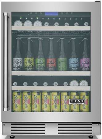 Cervejeira, abertura p/ direita, 136 litros (133 latas de 350 ml), temp. -5 à +10 °C, sensor de degelo, frost free, alarme, Tecno Professional-220V