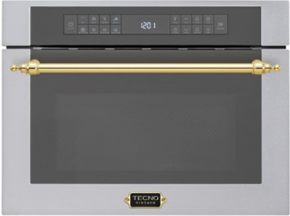 Forno combinado (micro-ondas + Convecção + grill infravermelho) de embutir 60 cm, 38 litros, 8 funções, inox, Tecno, Vintage - 220V
