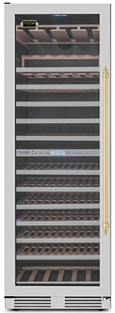 Adega de vinhos e espumantes, abertura para Esquerda, 425 litros, 151 garrafas 750 ml Bordeaux, Dual Zone de embutir, Tecno Vintage- 220 V