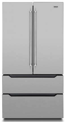 Refrigerador 91 cm, de piso e de embutir, french door, com 636 litros, ice maker, puxadores em latão polido, Tecno Professional-220V