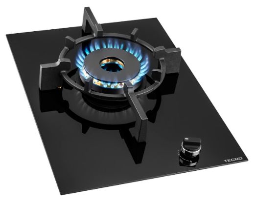 Fogão de mesa a gás vitrocerâmico,1 queimador profissional Super Dual Flame de 8 Kw - Tecno