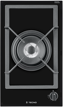 Cooktop a gás dominó 30 cm, vitroceramica, 1 queimador, tripla 4.000W, Tecno Original-220V