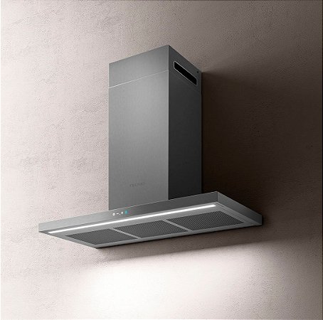Coifa de Parede 90 cm, 1.000 m³/h, Inox, espessura frame frontal 40 mm (thin), baixo ruído de 29 dB a 66 dB, iluminação em LED, Tecno Original- 220V
