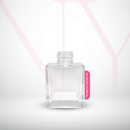 Frasco de Vidro Cube 100ml Rosca 18
