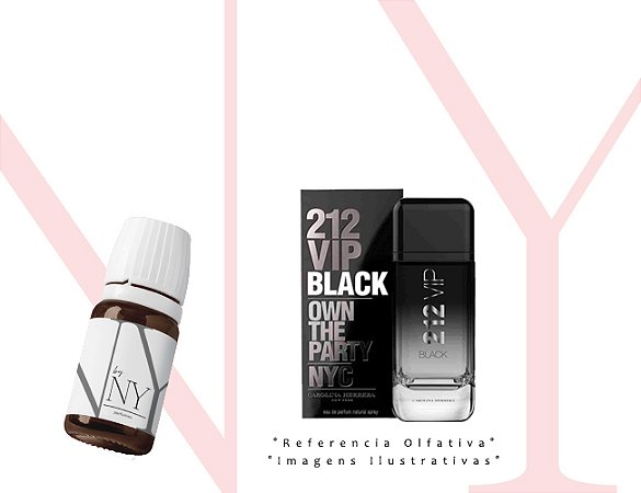 Essência Importada Masculina Inspirada 212 Vip Black Carolina Herrera