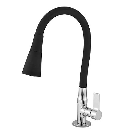 Torneira Cozinha Gourmet Flexivel Emborrachada 2 Jatos 10117