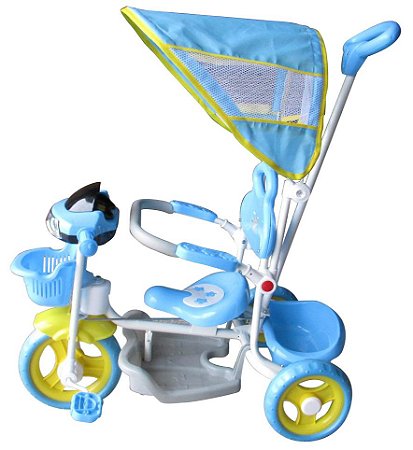 Triciclo Motoca Infantil Passeio com Empurrador Pedal Luz Som Capota  Importway BW-003 - BEST SALE SHOP