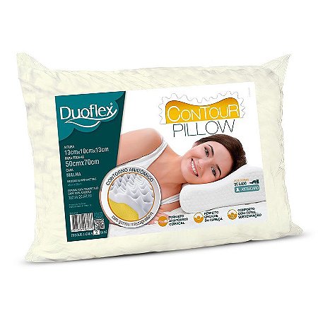 Travesseiro Cervical Contour Pillow 48x68cm Duoflex TP2102